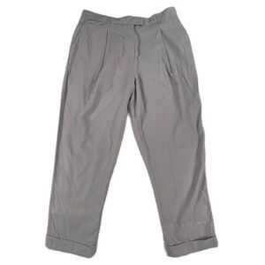 COS Size 12 Grey Cupro Cotton Silky Lightweight Preppy Coastal Quiet Luxury Pant